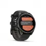 Garmin fenix 8 Pro 47 mm Smartwatch AMOLED, zafiro, Carbon Grey DLC Titanium con correa de silicona Black/Pebble Grey