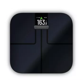 Garmin Index S2 báscula inteligente negra con Wi-Fi, composición corporal, 16 perfiles de usuario