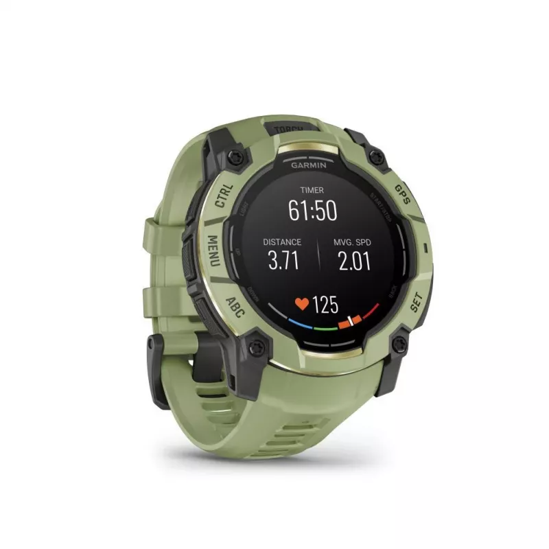 Garmin Instinct 3 50mm AMOLED smartwatch Fern Green con correa de silicona fern green