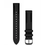 Garmin Correas Quick Release (18 mm) Piel Negra, Herrajes Gris Cepillado