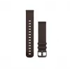 Garmin Quick Release correas (20 mm) piel marrón oscuro, herrajes plateados