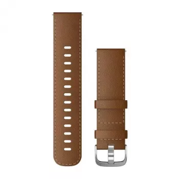 Garmin Correas Quick Release (22 mm) Piel italiana marrón, herrajes plateados