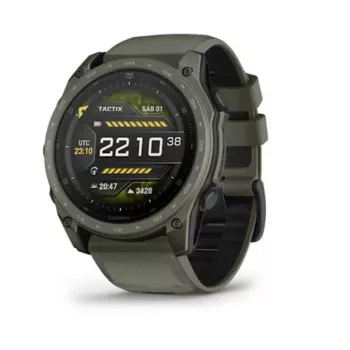 Garmin tactix 8 AMOLED Smartwatch 51 mm Cerakote con calculadora Applied Ballistics Ultralight, Verde oliva