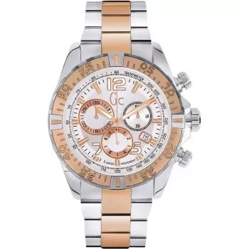 GC reloj hombre Y02006G1 Swiss Quartz cronógrafo - caja de acero inoxidable 45mm, esfera negra