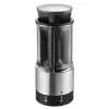 GEFU FLEXICUT Cortador de frutas y verduras, mandolina manual, regulable 1-5 mm, acero de cuchillas japonés, negro/plata