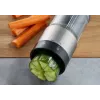 GEFU FLEXICUT Cortador de frutas y verduras, mandolina manual, regulable 1-5 mm, acero de cuchillas japonés, negro/plata