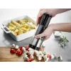 GEFU FLEXICUT Cortador de frutas y verduras, mandolina manual, regulable 1-5 mm, acero de cuchillas japonés, negro/plata
