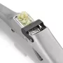 Prensador de ajos GEFU GARLICO, prensador de ajos de acero inoxidable con palito limpiador integrado, mango ergonómico, apto para lavavajillas, plateado
