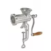 GEFU picadora de carne TRICA 5 manual con abrazadera de mesa talla 5 con embutidor y accesorios para galletas, hierro fundido estañado, plata