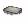 GEFU Preppo Set de botes de especias, 3 piezas, acero inoxidable y vidrio, 100 ml cada uno, hermético, apilable, plata/transparente