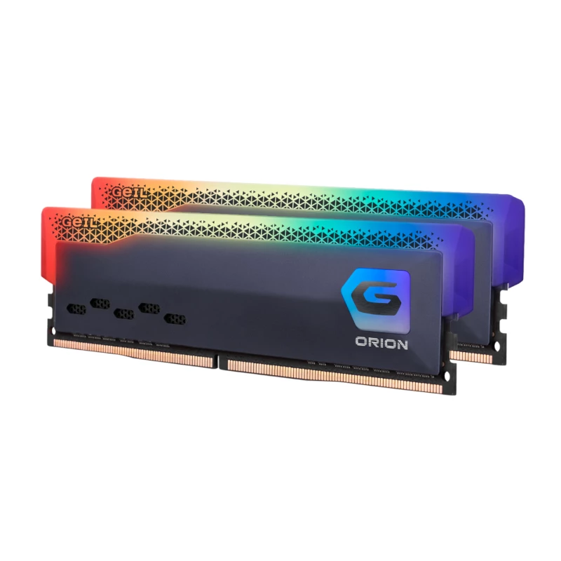 Memoria RAM gaming para sobremesa Geil Orion RGB 16GB Kit (2x8GB) 3600MHz DDR4 - gris