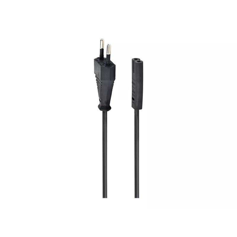 GEMBIRD Cablexpert PC-184-VDE Cable de alimentación, C7, certificado VDE, Negro, 1,8 m