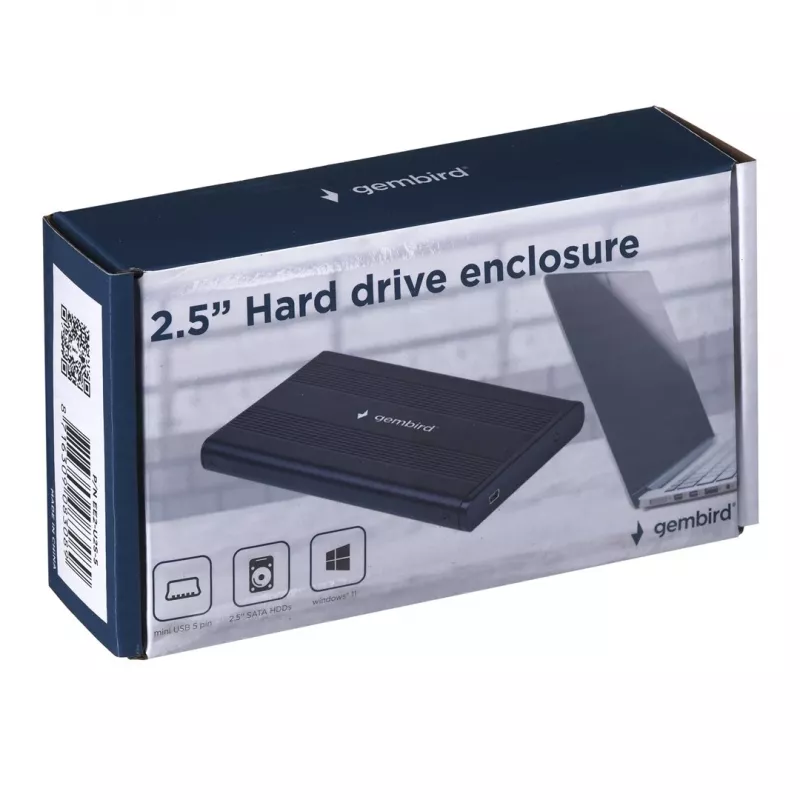 Gembird EE2-U2S-5 Carcasa externa USB 2.0 para HDD/SSD SATA de 2,5