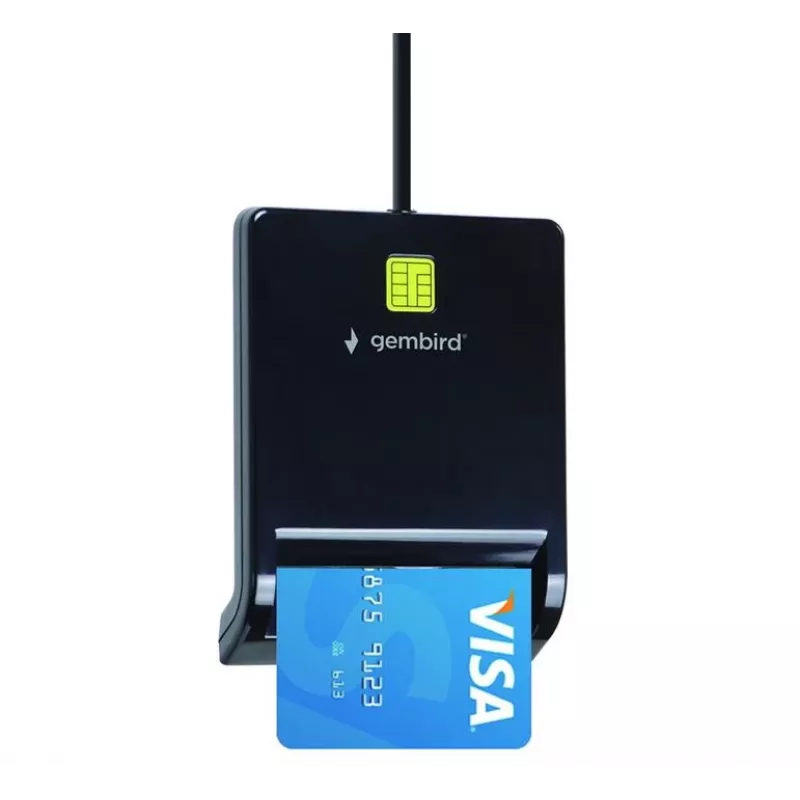 Gembird FD2-SCR Lector universal de tarjetas inteligentes USB, Negro