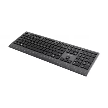Gembird KB-MCH-06 Teclado multimedia slim con cable con adaptador Type-C, distribución US, negro