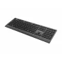 Gembird KB-MCH-06 Teclado multimedia slim con cable con adaptador Type-C, distribución US, negro