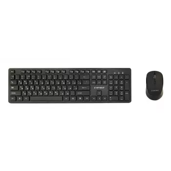 GEMBIRD KBS-WCH-04-RU Conjunto inalámbrico de teclado y ratón, distribución rusa, negro