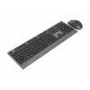 Gembird KBS-WPS-02-CYRL kit de teclado y ratón inalámbricos delgados de doble modo, 2,4 GHz + Bluetooth, distribución rusa cirílica, negro