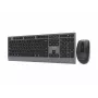 Gembird KBS-WPS-02-CYRL kit de teclado y ratón inalámbricos delgados de doble modo, 2,4 GHz + Bluetooth, distribución rusa cirílica, negro