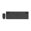Gembird KBS-WPS-02 kit de teclado y ratón inalámbricos delgados de modo dual, 2,4 GHz + Bluetooth, distribución US, negro
