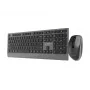 Gembird KBS-WPS-02 kit de teclado y ratón inalámbricos delgados de modo dual, 2,4 GHz + Bluetooth, distribución US, negro