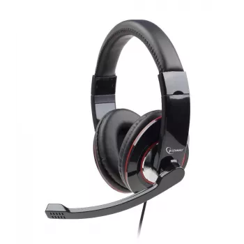 Gembird MHS-001 Auriculares estéreo con control de volumen, con cable, over-ear, Negros