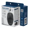 Gembird MUSW2-6B-01 Ratón inalámbrico de doble modo, 2,4 GHz + Bluetooth 5.0, 1600 DPI, 6 botones, Negro