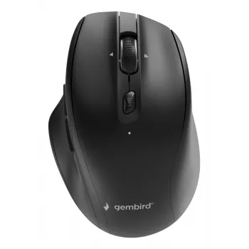 Gembird MUSW2-6B-02 ratón inalámbrico dual (2.4G + BT), 2400 DPI, 6 botones, negro