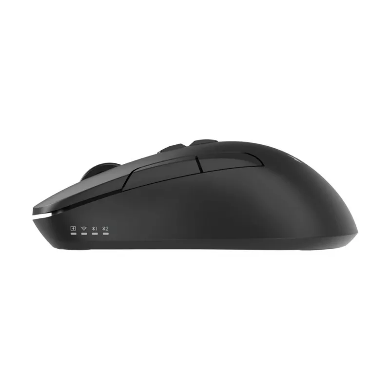 Gembird MUSW2-7B-01 Ratón inalámbrico de doble modo (2.4G + Bluetooth), 1600 DPI, 7 botones, negro