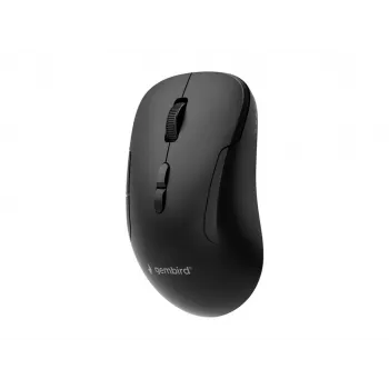 Gembird MUSW2-7B-01 Ratón inalámbrico de doble modo (2.4G + Bluetooth), 1600 DPI, 7 botones, negro