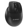 Gembird MUSW3-9B-01 ratón ergonómico inalámbrico triple modo (2,4 GHz + Bluetooth + USB-C), 2400 DPI, 9 botones, negro