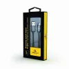 Cable Gembird USB-A a Lightning, espiral metálico premium, 1 m, gris metalizado