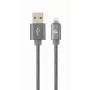 Cable Gembird USB-A a Lightning, espiral metálico premium, 1 m, gris metalizado