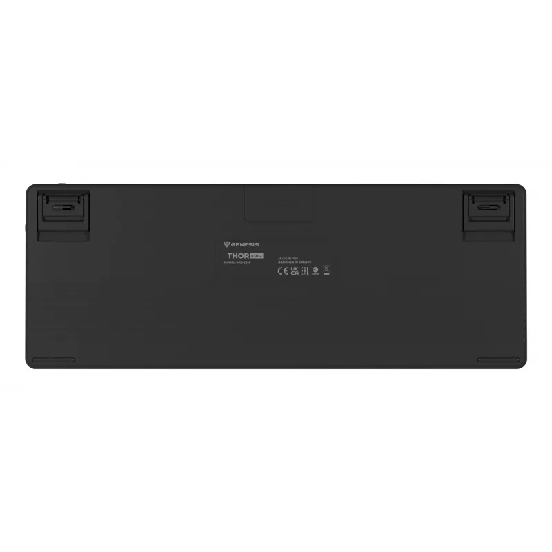 GENESIS Thor 430 TKL teclado gaming mecánico inalámbrico, interruptores Outemu Red, iluminación RGB, triple modo (USB-C/2.4GHz/Bluetooth), QWERTY inglés US, negro