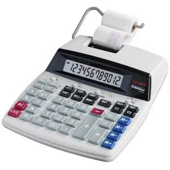 GENIE D69 PLUS calculadora de escritorio con impresora y cinta, LCD de 12 dígitos, impresión a 2 colores, CA/pila
