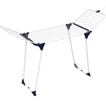 Genio 157185 27m Tendal plegable de 3 niveles con ruedas, blanco/azul