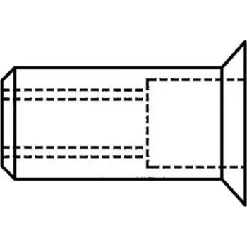 Gesipa Tuerca remachable de aluminio M4 x 12 mm cabeza avellanada rango de agarre 1,5-3,5 mm (500 uds.) 1455346