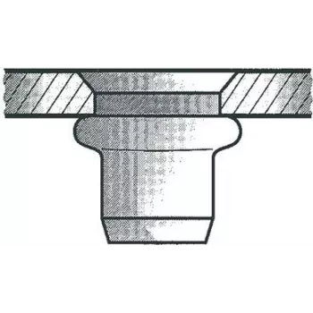 Gesipa Tuerca remachable de aluminio M8x11x20,5 cabeza avellanada rango de agarre 4,0-6,5 mm (pack de 100) 1455353