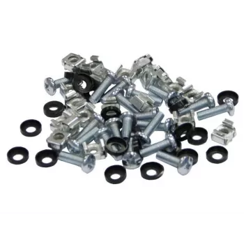 GETFORT set de montaje en rack de 20 piezas con tornillos M6, tuercas jaula y arandelas