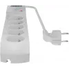 Regleta con protección contra sobretensiones GETFORT de 5 tomas, cable de 3 m, gris