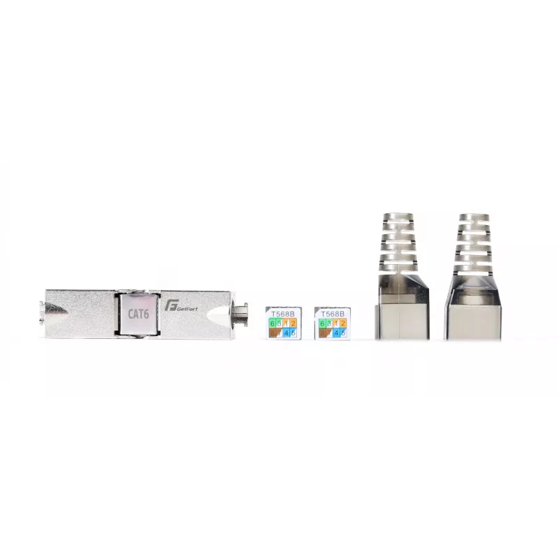 GETFORT 58459 Cat.6 UTP keystone jack RJ45 sin herramientas, blanco