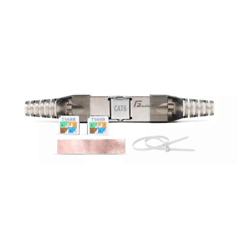 GETFORT 58459 Cat.6 UTP keystone jack RJ45 sin herramientas, blanco