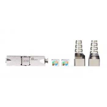 GETFORT 58460 módulo keystone RJ45 Cat.6A blindado sin herramientas