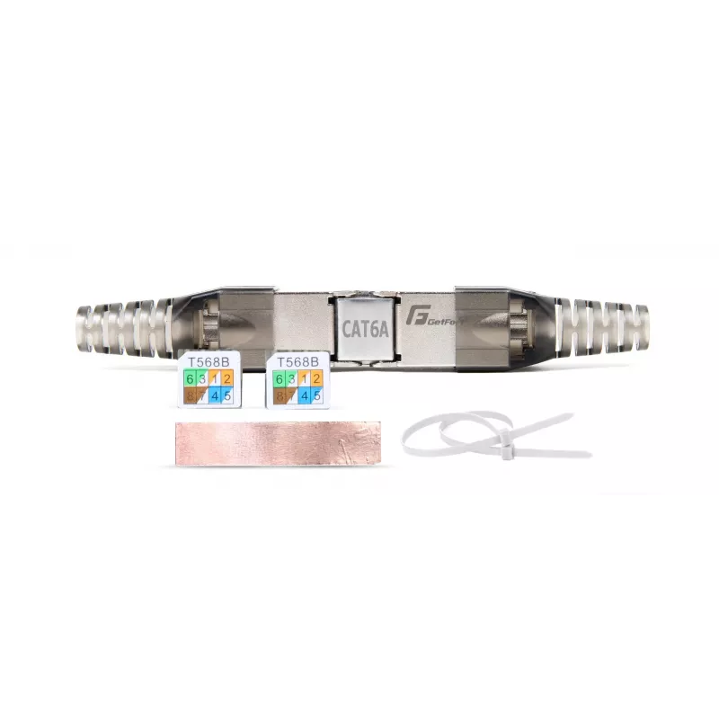 GETFORT 58460 módulo keystone RJ45 Cat.6A blindado sin herramientas