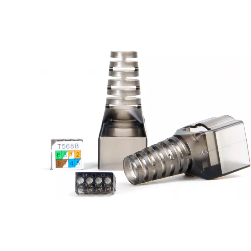 GETFORT 58460 módulo keystone RJ45 Cat.6A blindado sin herramientas