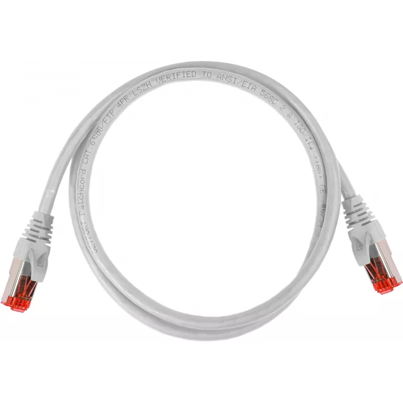 GETFORT Cable de red Cat.6A S/FTP LSOH 2m gris