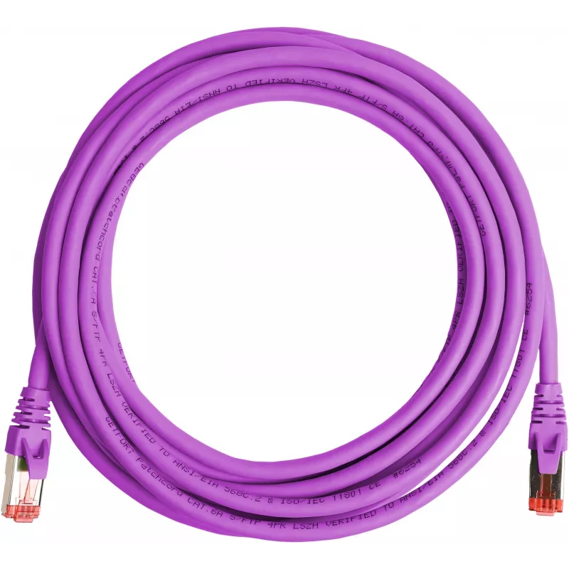GETFORT cable de red Cat.6A S/FTP LSOH 5m lila