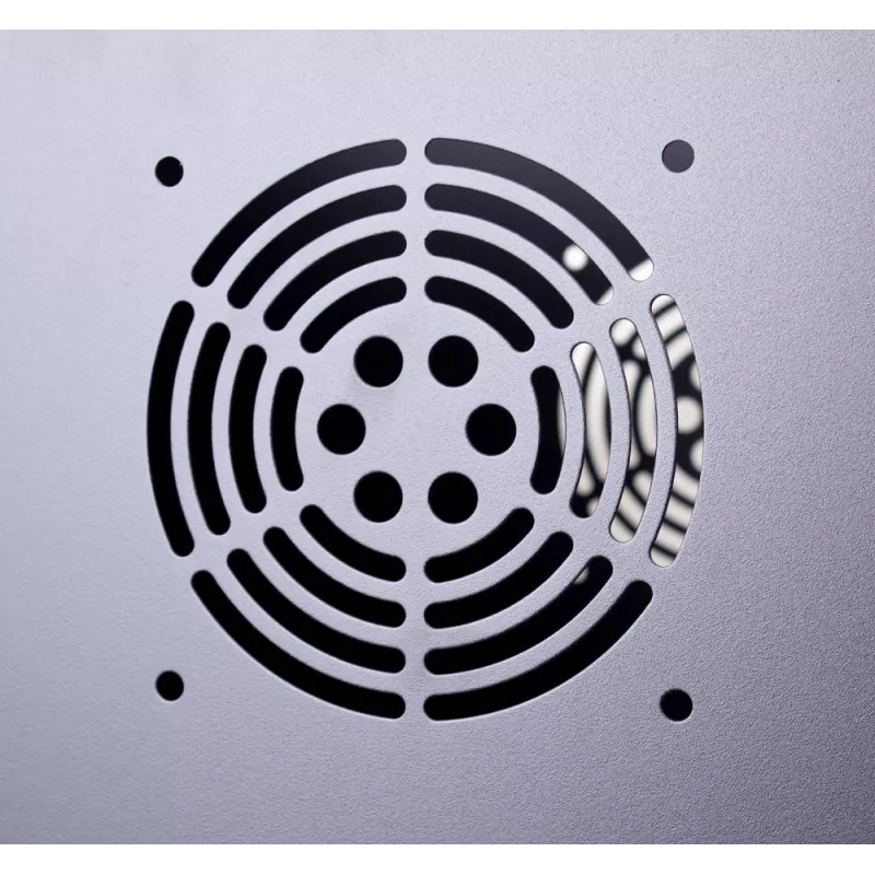 GETFORT ECO v3 Armario de pared de 19 pulgadas 6U con puerta de cristal de seguridad, 520x450 mm, Negro
