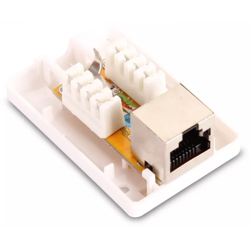 GETFORT GF-1G5EFTP módulo RJ45 de superficie blindado Cat.5e, blanco