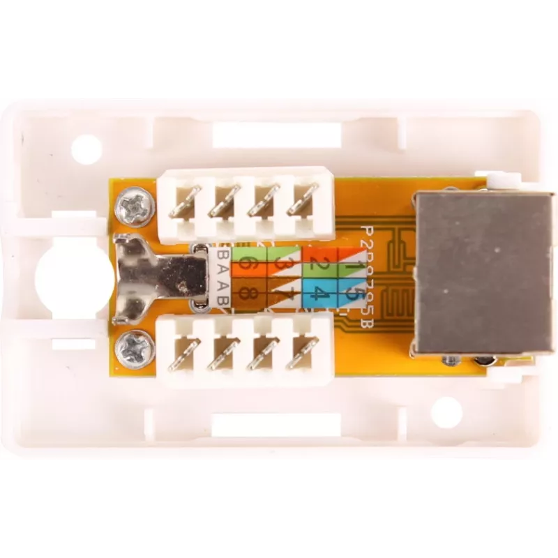 GETFORT GF-1G6FTP Toma RJ45 de superficie apantallada Cat.6, 1 puerto, blanca